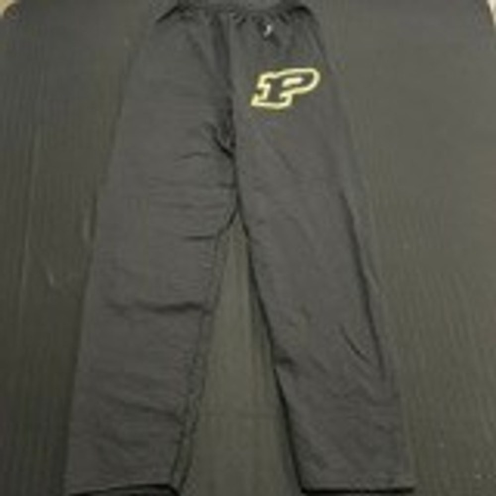 Champion Purdue University Boilermakers Sweatpants Black Mens Medium Fleece Pogo
